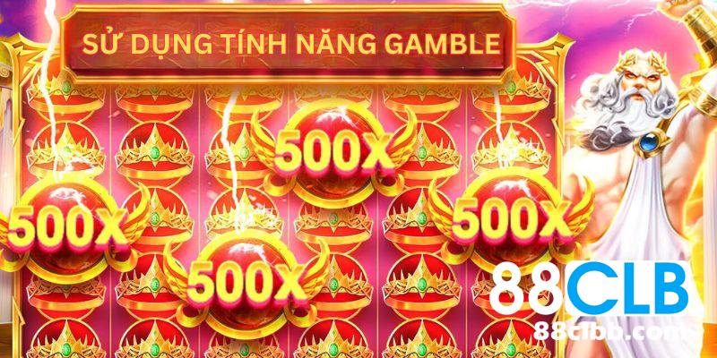 Sử dụng tính năng Gamble là cách săn Jackpot nổ hũ Gates of Olympus hiệu quả